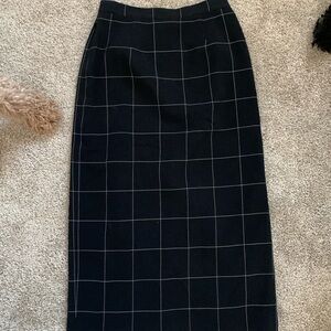 BundleVintage Grid High Rise Long Pencil Skirt 🖤